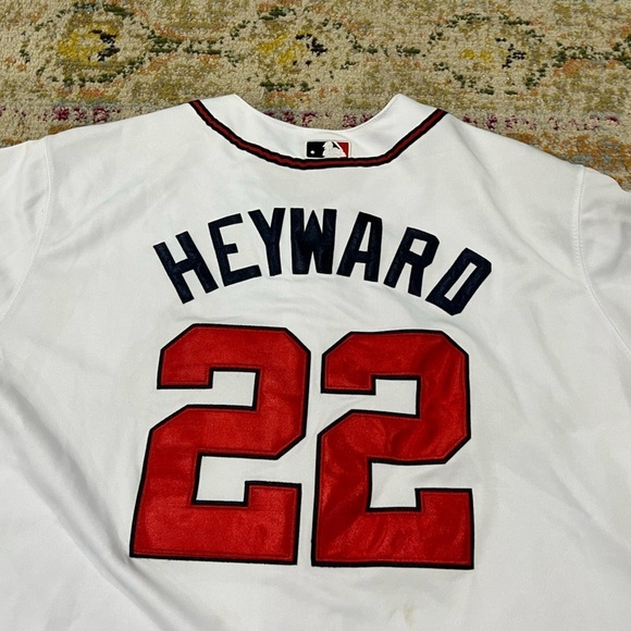 Jason Heyward Atlanta Braves Stitched Majestic Jersey - Picture 9 of 10